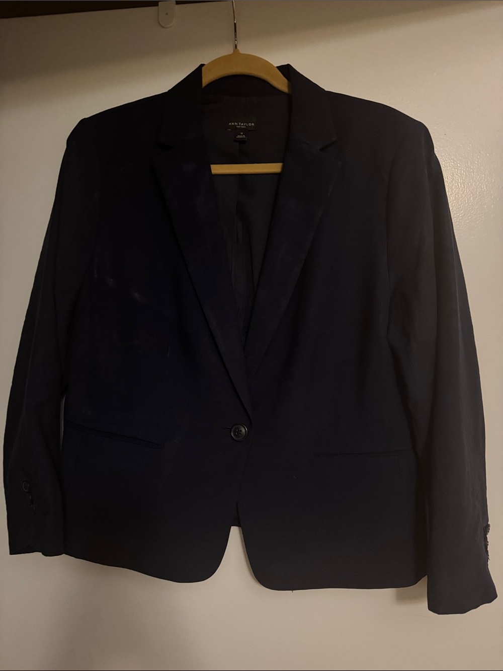 Ann Taylor Classic Navy Single-Button Blazer